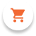 Orange shopping cart icon inside a white circular button representing an online shopping cart or eCommerce feature.