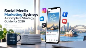 Social media marketing strategy featuring social platforms, content engagement and digital growth for businesses in Sydney.